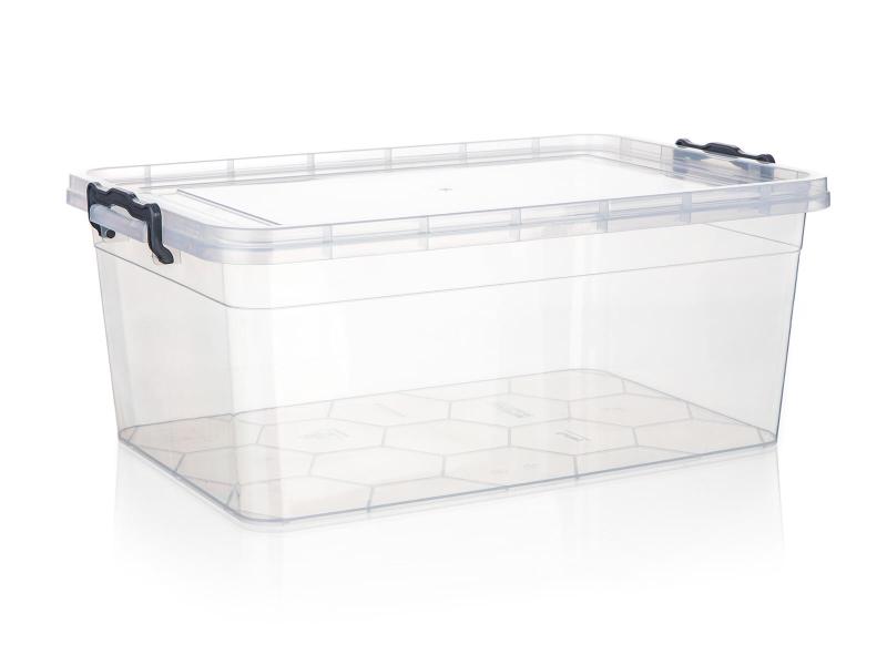 BRILANZ Box úložný GEMA 20l, 49x32,5x19,5cm, víko, klip, PH ŠE/TRA