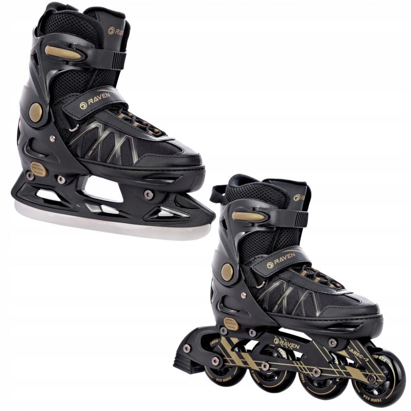 Raven Expert 80mm gold dětské brusle 2v1