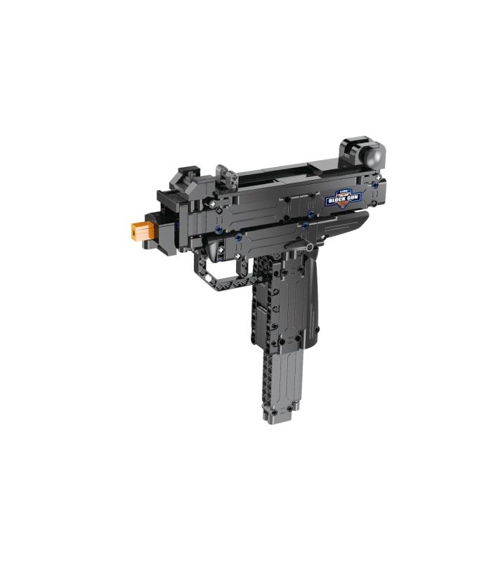 CaDA stavebnice samonabíjecí pistole Micro UZI, 359 dílků, střílí plastové tyčinky.
