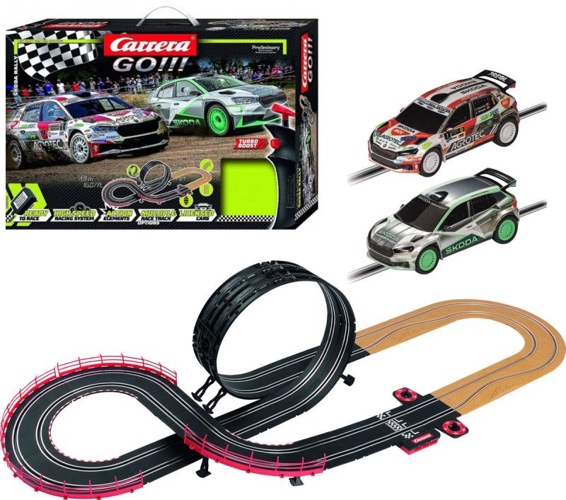 Carrera Autodráha GO!!! Škoda Rally 4,9m 158x68cm na trafo