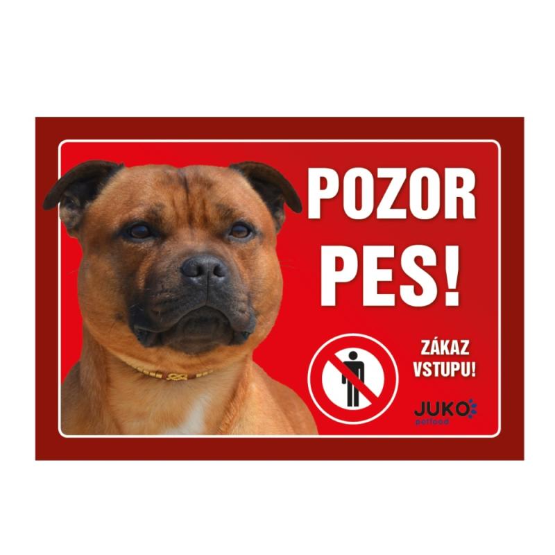 Cedulka Juko STAFORDŠIRSKÝ BULTERIÉR