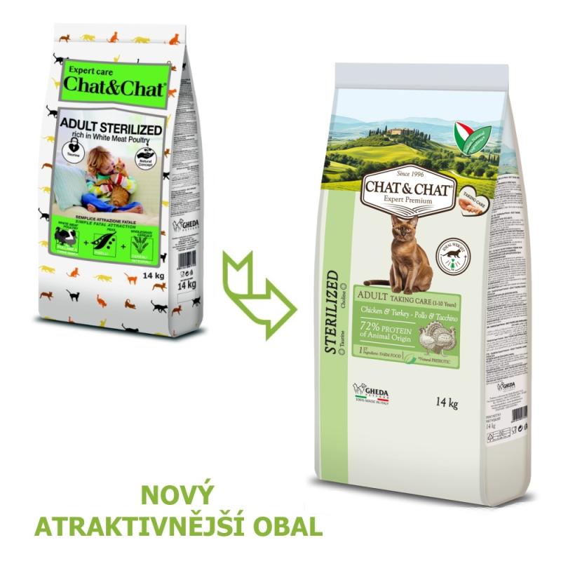 Chat Chat Expert Adult Sterilized s drůbežím masem 14 kg