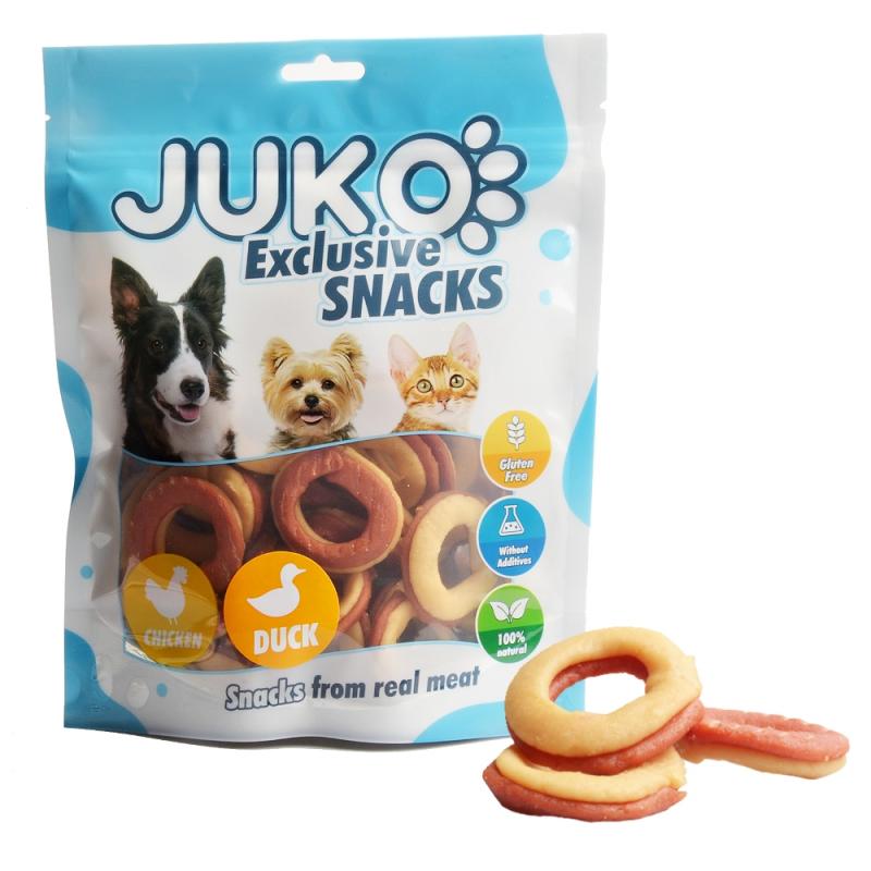 Chicken Duck Doughnuts JUKO Snacks 250 g