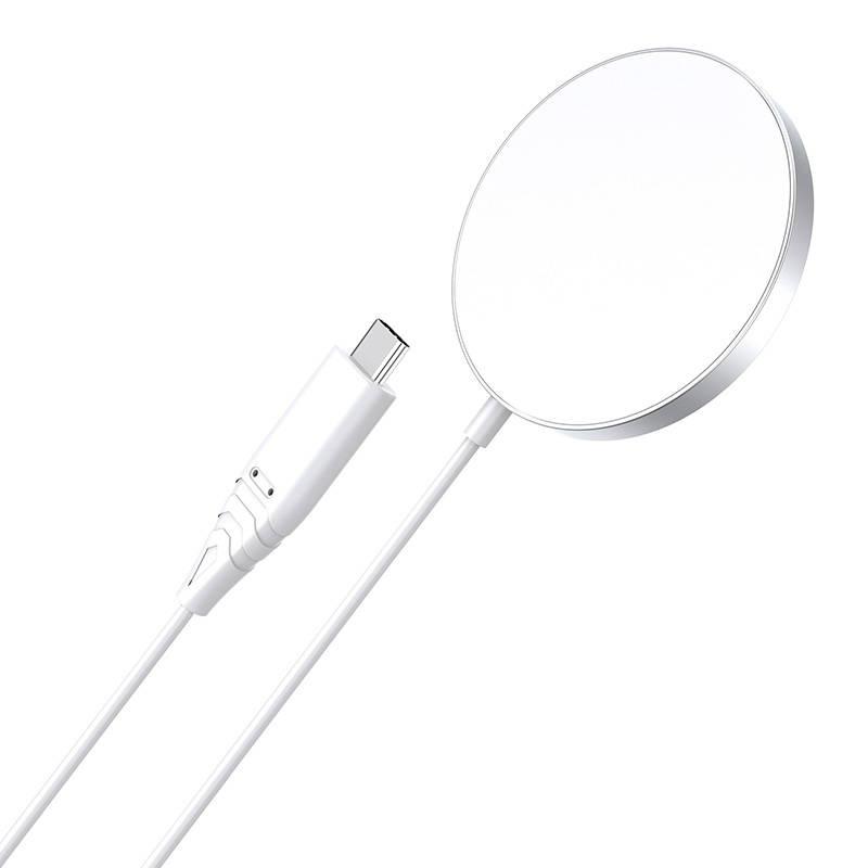 Choetech Magnetická bezdrátová nabíječka T518 15 W (bílá)