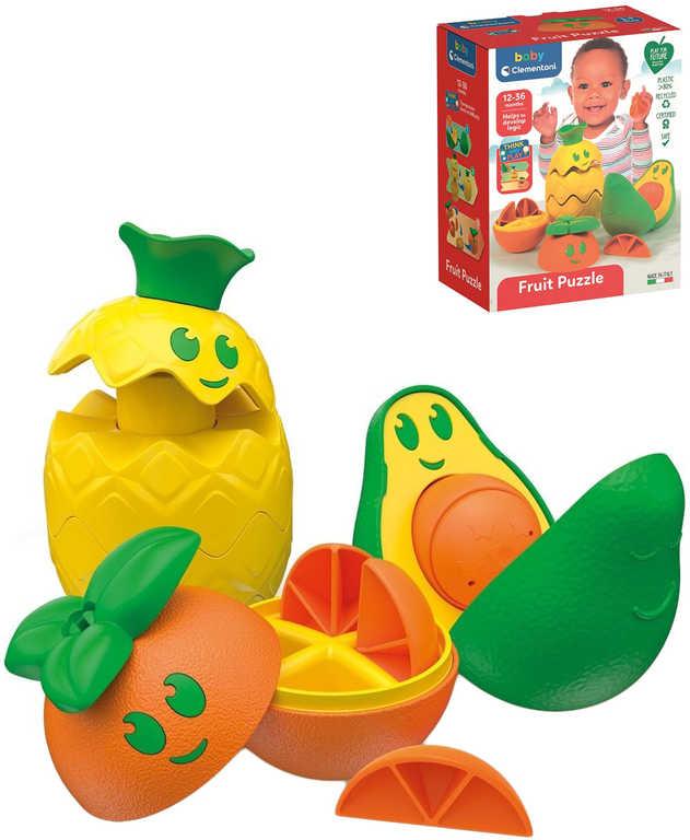 Clementoni Baby skládání ovoce 3ks skládačka pro nejmenší plast