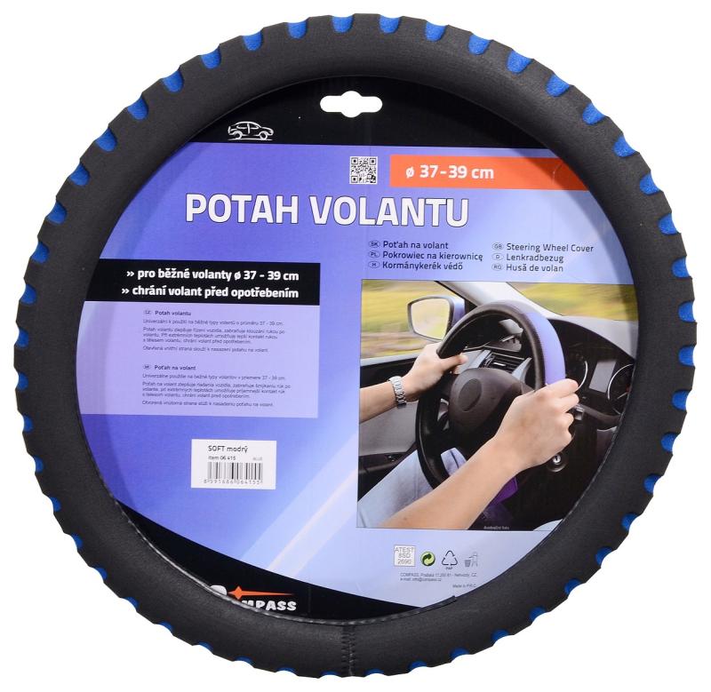 Compass Potah volantu SOFT modrý