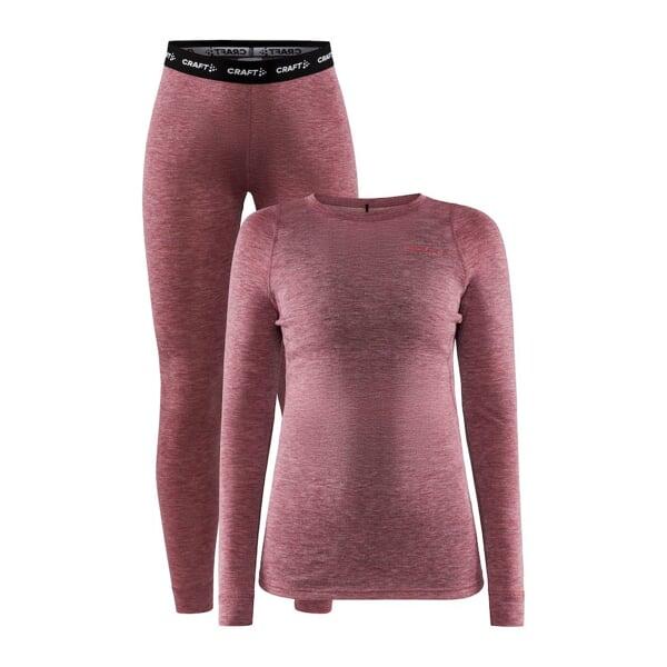 Craft CORE Woolerino W 1909710 dámsky set - červená (414200)