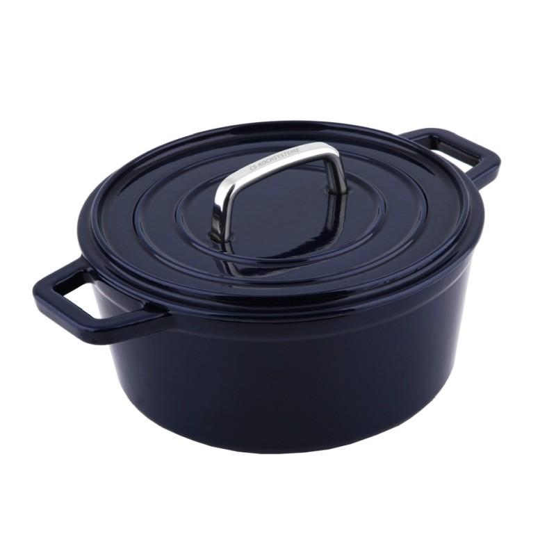 Cs Solingen Pekáč s poklicí litinový kulatý se smaltovaným povrchem ALPEN 24 cm modrá