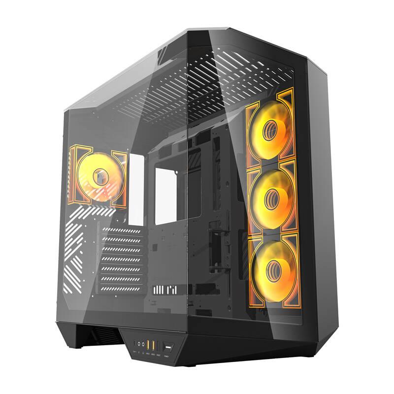 Darkflash Počítačová skříň DY470 se 4 ventilátory (černá)