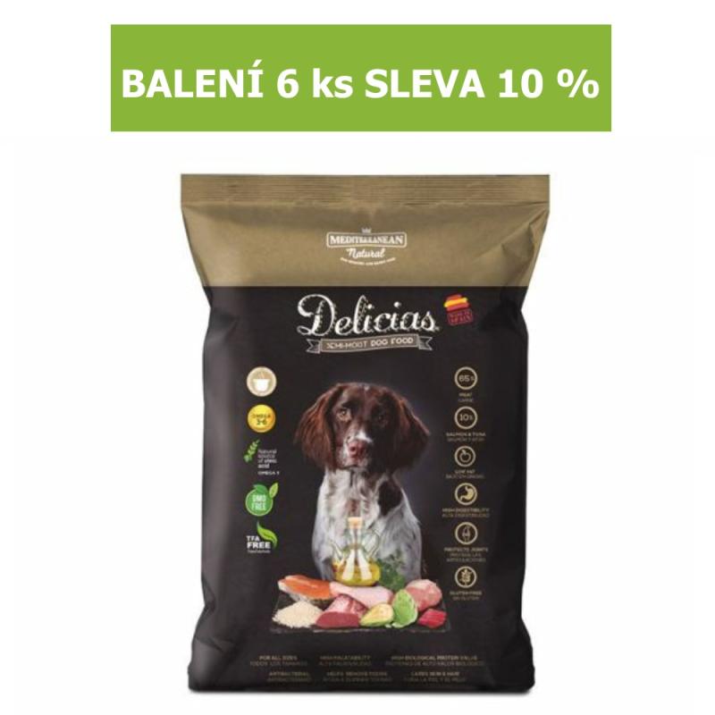 Delicias Dog Adult Soft poloměkké krmivo 1,5 kg (6 ks) %