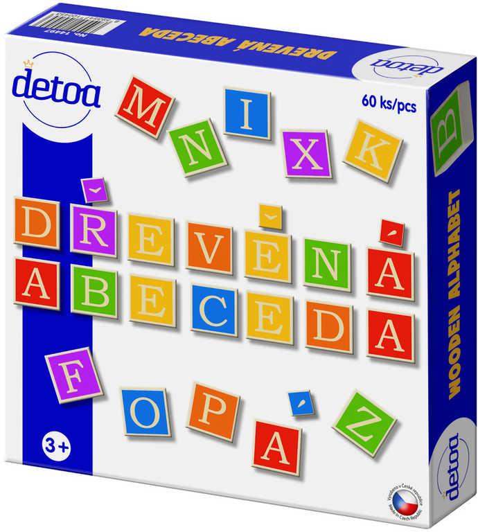 Detoa DŘEVO Abeceda kostky písmenka set 60ks (dřevěná hračka)