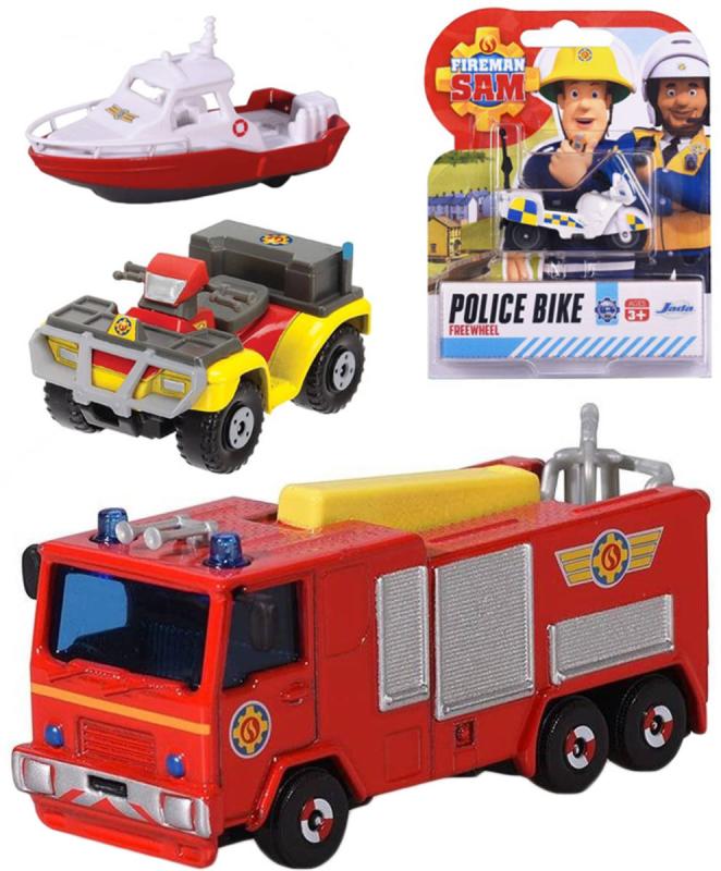 Dickie Auto kovové Požárník Sam 1:64 volný chod 8 druhů