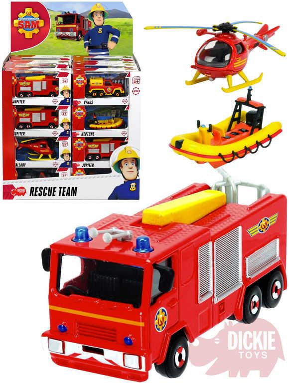 Dickie Auto Požárník Sam kovové 1:64 různé druhy záchranné složky