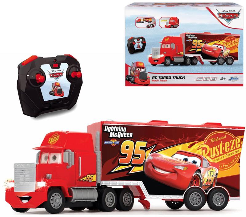 Dickie RC Auto nákladní Mack na vysílačku 2,4GHz Turbo na baterie Světlo Zvuk