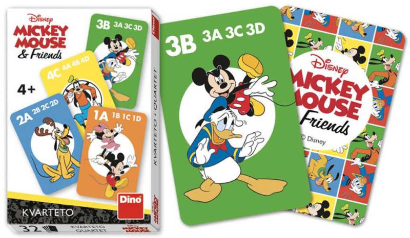 Dino Hra karetní Kvarteto Mickey Mouse a kamarádi (společenská hra)