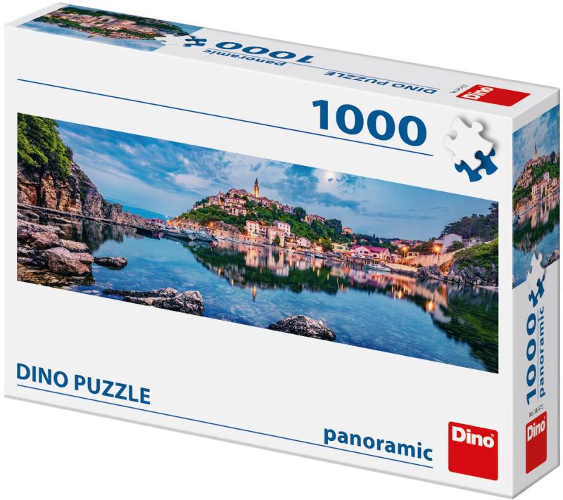 Dino Puzzle panoramatické 1000 dílků Ostrov Krk 95x33cm skládačka