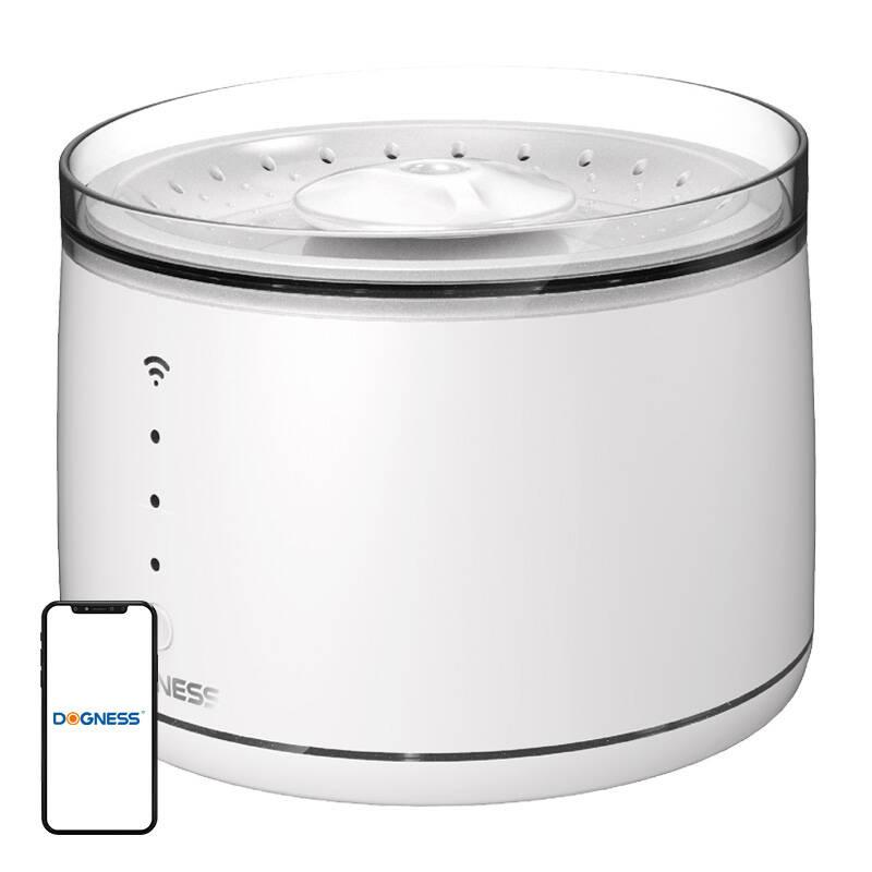Dogness D07 bílá fontána na vodu pro psy a kočky 1,8 l