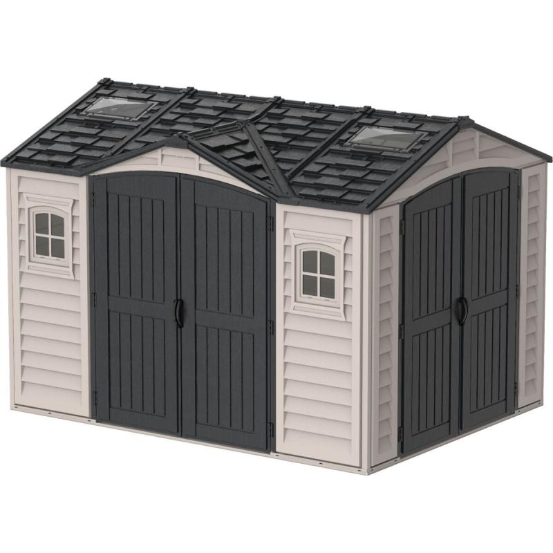 DURAMAX 40116 Apex Pro Zahradní domek 7,6 m² + podlahová konstrukce, vinylový, - šedý/antracit