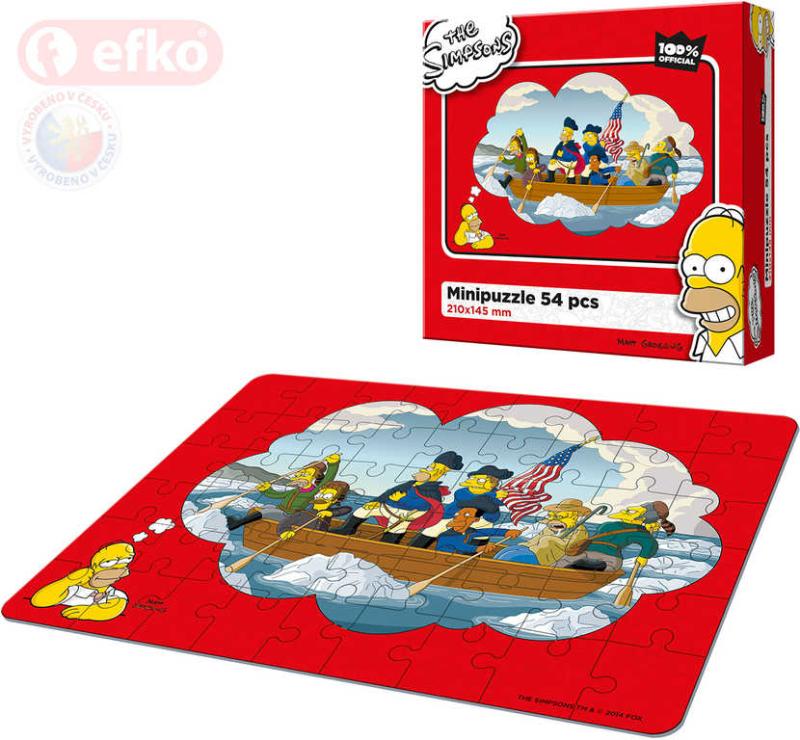 Efko Puzzle The Simpsons Pánská jízda skládačka 21x15cm 54 dílků v krabici