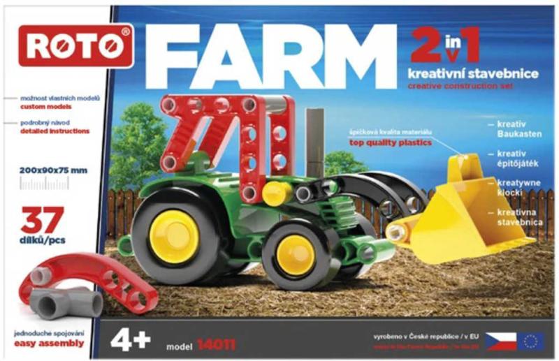 Efko ROTO Farm Traktor 37 dílků 2v1 konstrukční (stavebnice)