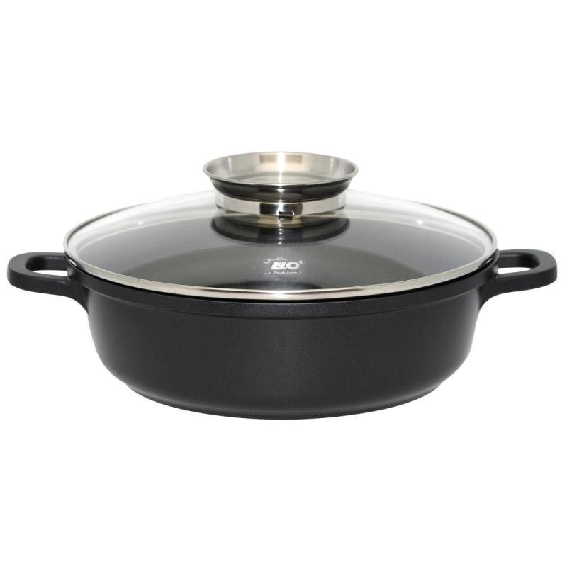 ELO 19624 Alucast Pekáč se skleněnou poklicí a aroma úchytem Ø 24 cm