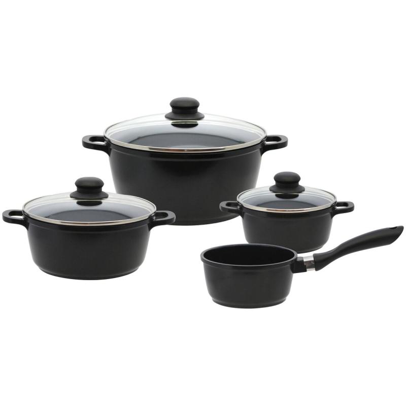 ELO BASIC 62440 Black Cast Sada hrnců 4 ks, hliníkové