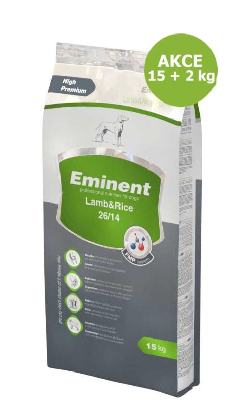 Eminent Dog Lamb Rice 15 kg + 2 kg ZDARMA