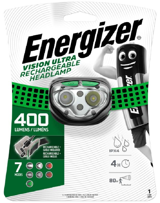 Levně Energizer Headlight Vision Rechargeable 400lm USB