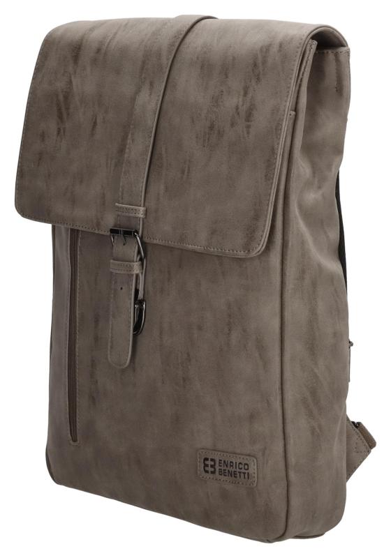 Enrico Benetti Rotterdam 17" Notebook Backpack Medium Taupe batoh