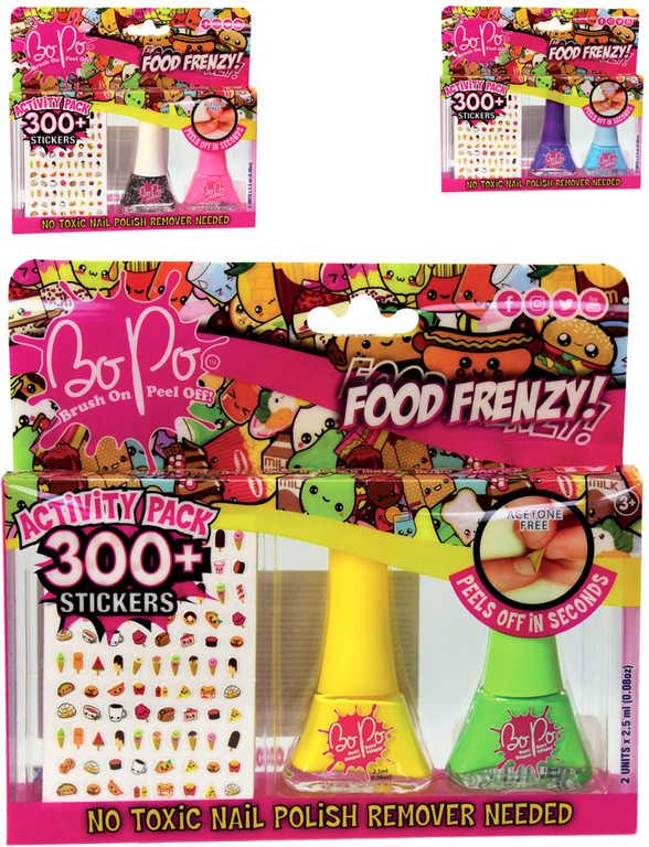 EP line BO-PO Food Frenzy lak na nehty slupovací 2ks + samolepky různé druhy