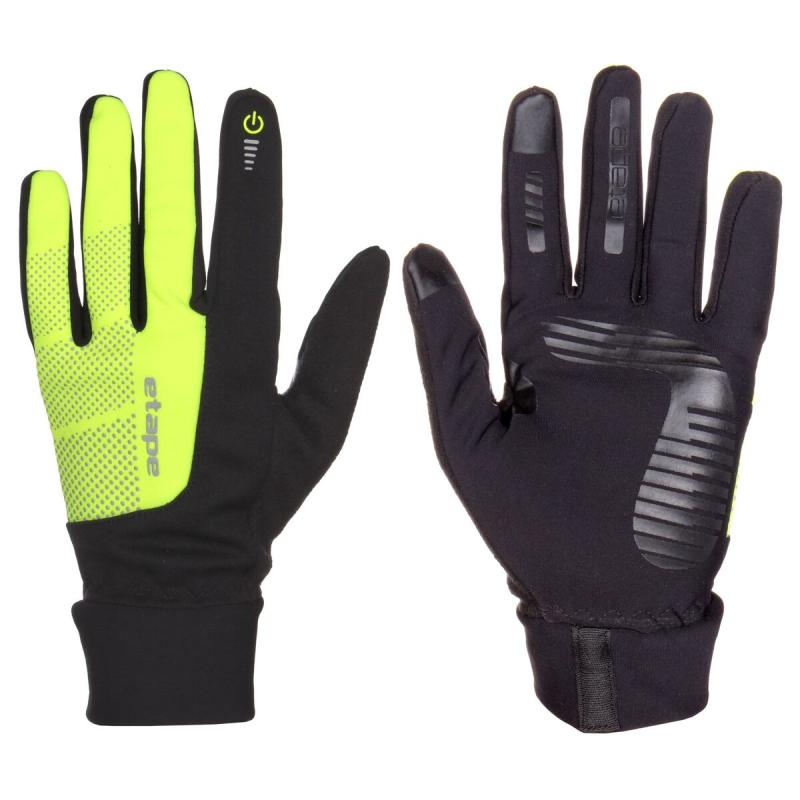 Etape Skin WS+ športové rukavice čierna-žltá fluo