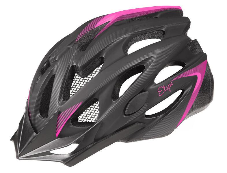 Etape Venus cyklistická helma černá-růžová