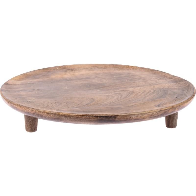 Excellent Houseware Tác servírovací 37 cm mangové dřevo