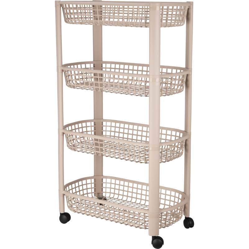 Excellent Kuchyňský vozík 4patrový 79 cm béžová
