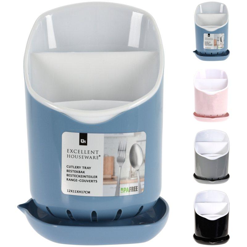 Excellent Odkapávač na příbory 12 x 11 cm modrý