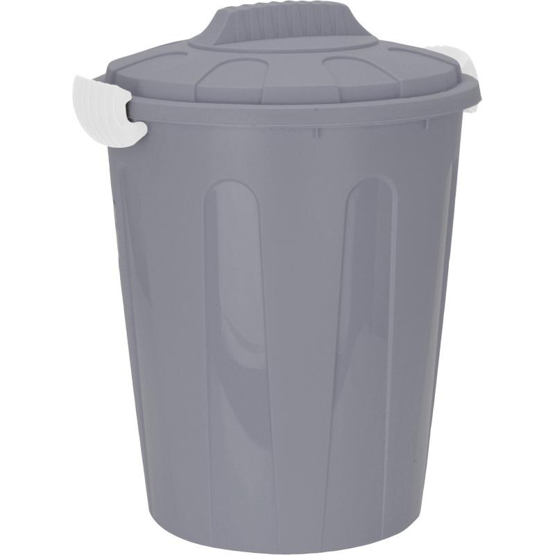 Excellent Plastový odpadkový koš s víkem 23 l šedá