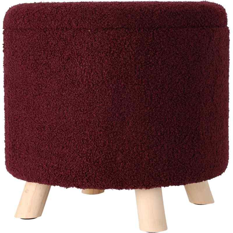 Excellent Taburet s úložným prostorem TEDDY 40 x 37 cm červená burgundy