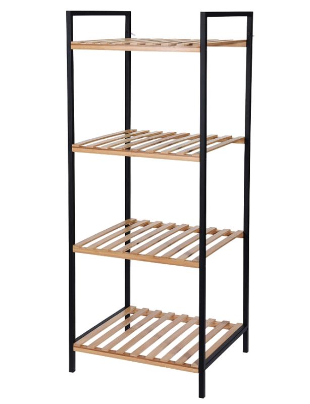 Excellent Regál do koupelny 4 police dřevěný 95 cm