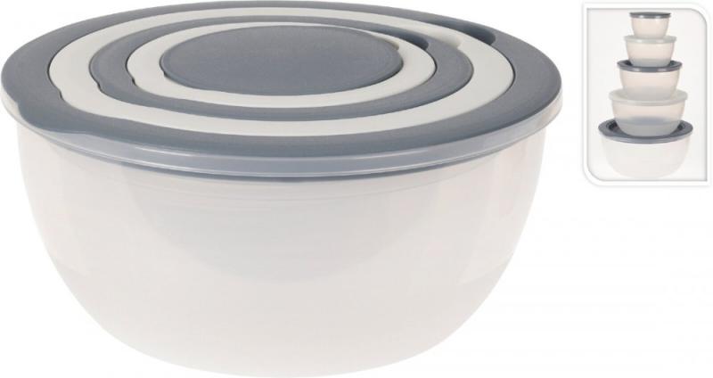 Excellent Houseware Sada misek na šlehání s víkem 5 ks