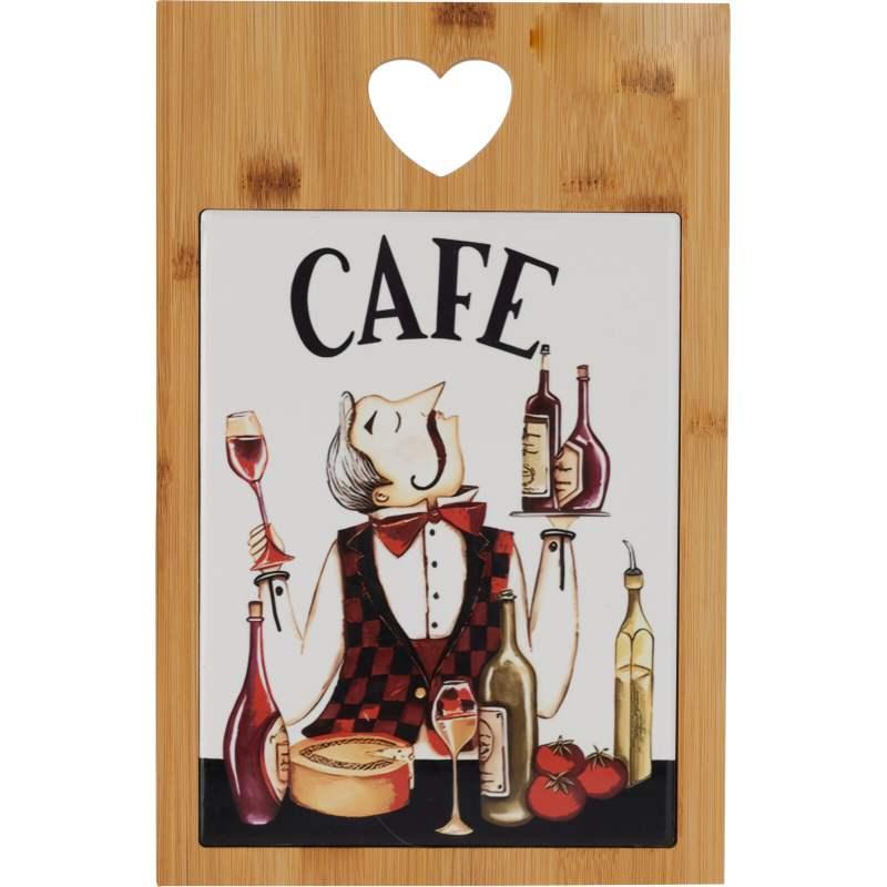 Excellent Sevírovací prkénko s keramickou kachlí CAFE