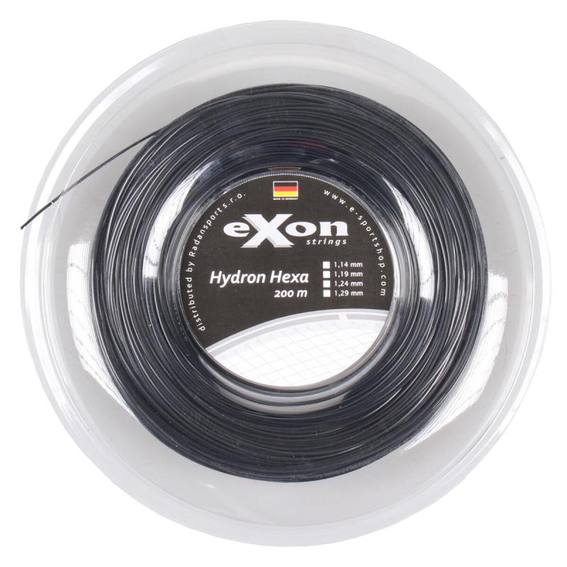 Exon Hydron Hexa tenisový výplet 200 m čierna