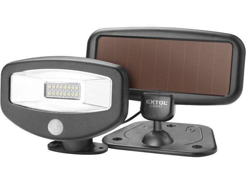 EXTOL-LIGHT Reflektor LED s pohybovým čidlem, 100lm, solární nabíjení