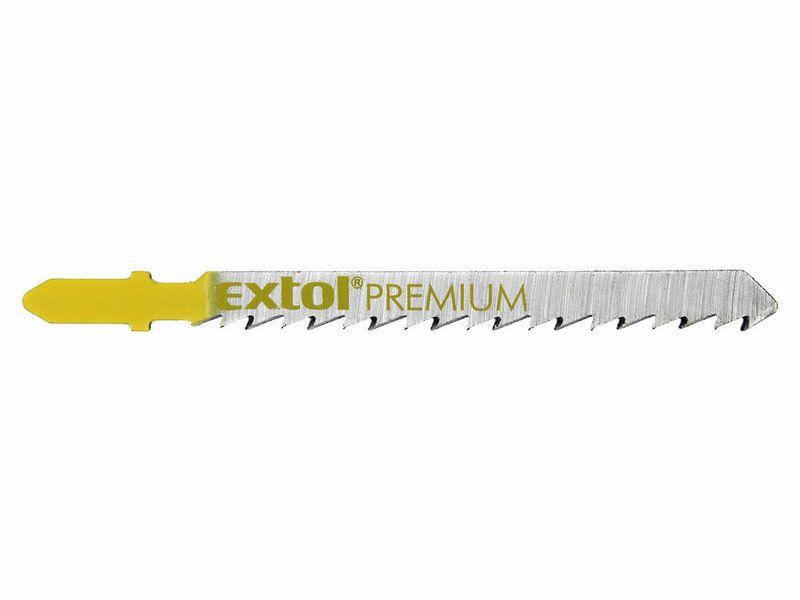 EXTOL-PREMIUM Plátky do přímočaré pily 5ks, 75x4,0mm, úchyt BOSCH, HCS