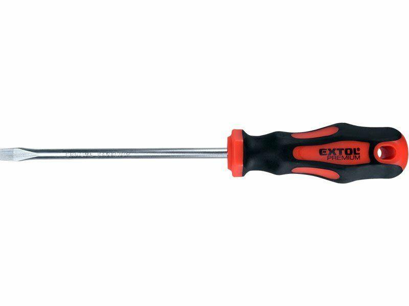 EXTOL-PREMIUM Šroubovák plochý, (-) 3x75mm, CrV