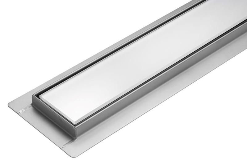 FALA Lineární koupelnový žlab Bílé Sklo 70 cm WETDRY
