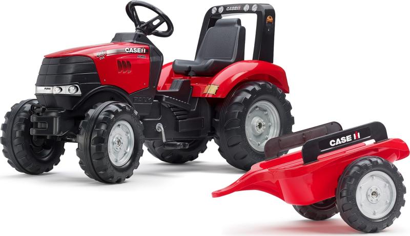 Falk Šlapací traktor 996AB Case IH Puma 240CVX s vlečkou - červený