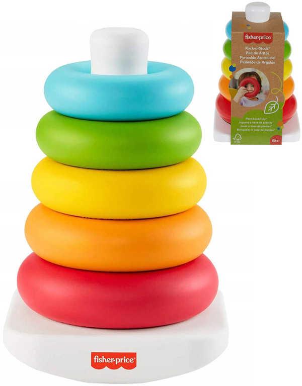 Fisher Price Baby kroužky navlékací stohovací na tyči ECO pro miminko