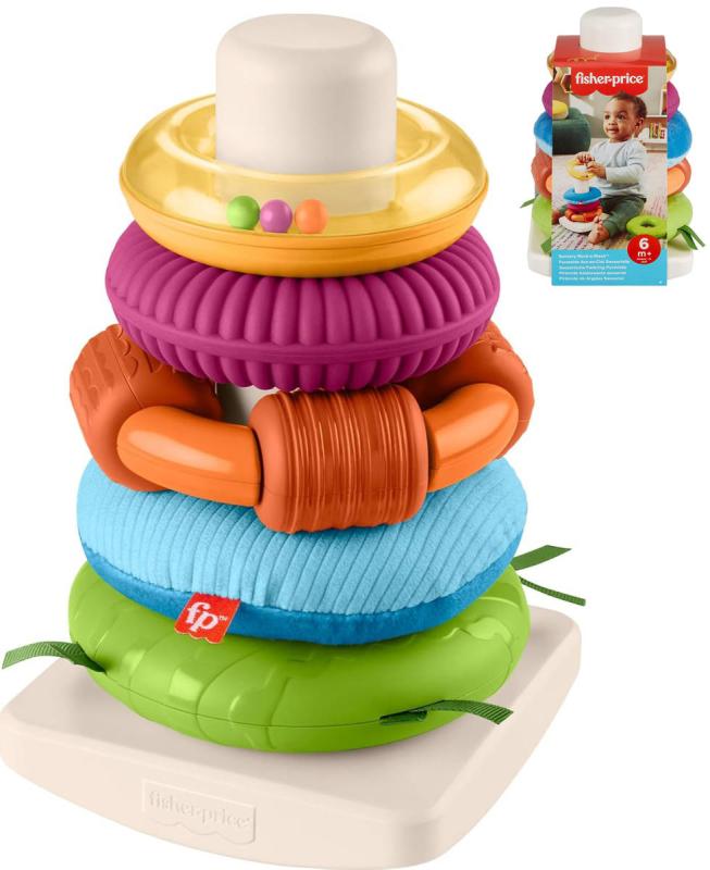 Fisher Price Baby skládačka rock-a-stack věžička pro miminko