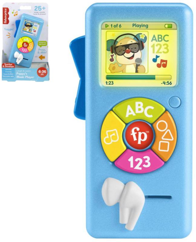 Fisher Price Pejskův hudební baby přehrávač na baterie Světlo Zvuk CZ