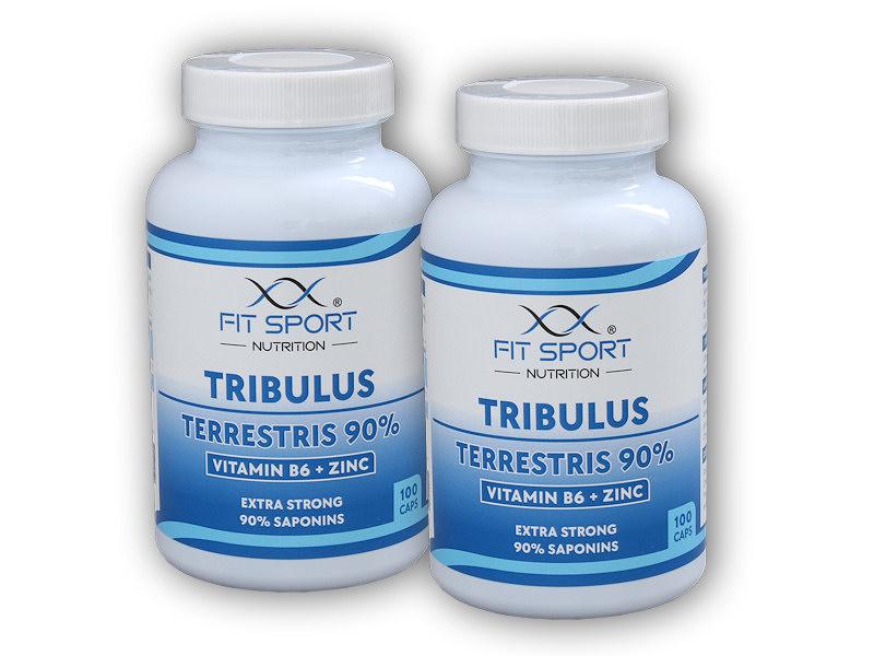FitSport Nutrition 2x Tribulus Terrestris 90% + Vitamín B6 + Zinok 100 kapsúl